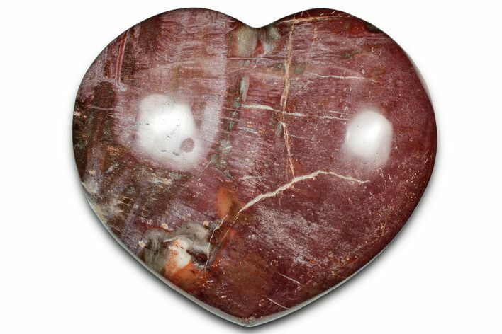 Polished Triassic Petrified Wood Heart - Madagascar #341715